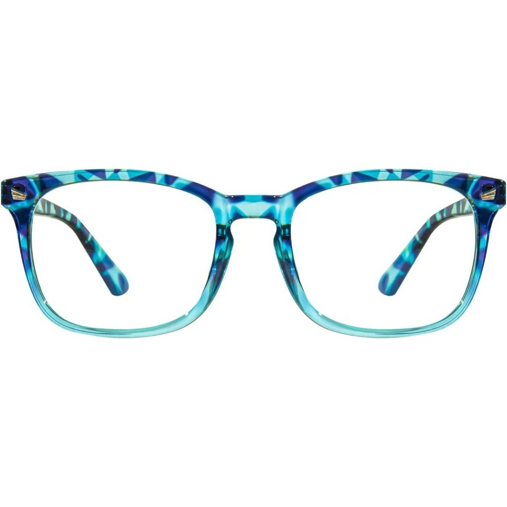 Women Men Blue Tortoise Blue Light Blocking Glasses